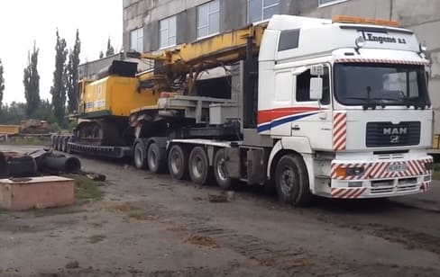 Перевозка сваебойной установки